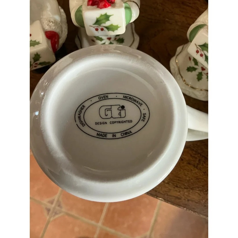 Vintage 16pc GEI Christmas Snowman Family Dinnerware Set Service For 4 - Picture 3 of 4